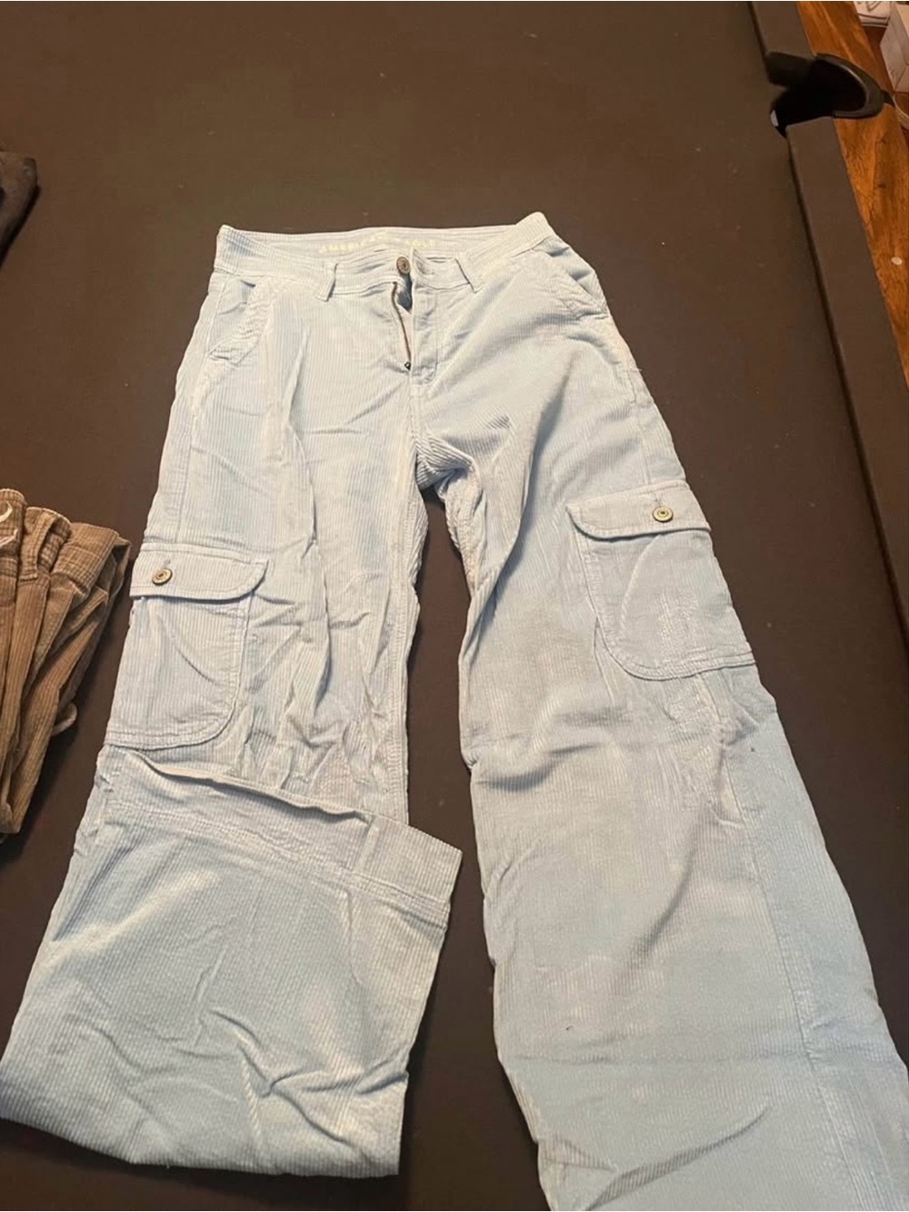American Eagle Outfitters Light Blue Wide Leg Cargo Pants